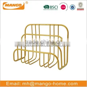 Gold Iron Office Table Letter Holder thumbnail-4