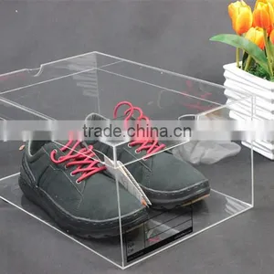 Custom Transparent Plexiglass Shoe Box Clear Acrylic Shoe Boxes thumbnail-1