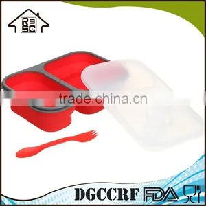 Welcome OEM Easy to Use Collapsible Food Container With Lid Fork thumbnail-2