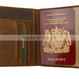 RFID Blocking id Card Holder Travel Leather Passport Holder thumbnail-4
