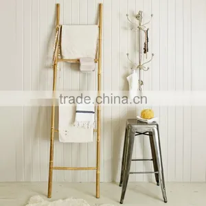 Bathroom Bamboo Ladder Tower Rack thumbnail-5