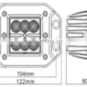 151537 6 Led 18W Stainless Steel PC IP67 Working Lamp thumbnail-2