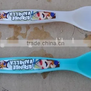 SMETA 4 Pillars Factory Sale Colorful Hard Plastic Spoon For Promotion thumbnail-3