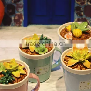 Ceramic Cactus Lid Coffee Mug thumbnail-1