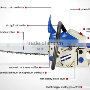 49.3cc (52cc) 20" 2000W Petrol Chainsaw CE/GS/EMC/EU2 Approval GW8228 thumbnail-2