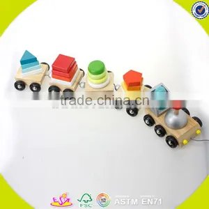 Wholesale Hot Baby Wooden Train Blocks Toy Diy Creative Kids Wooden Train Blocks Toy W04A067 thumbnail-4