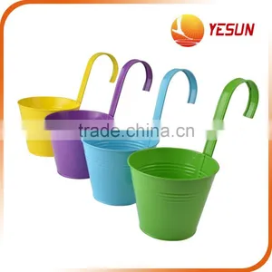 Set of 4 PCS Hanging Barrels,Iron Hanging Barrels, Hanging Barrel Flowerpots thumbnail-1