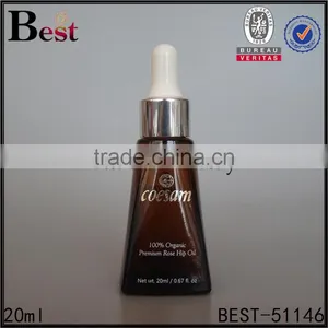 20ml Amber Pyramid Shape Brown Glass Dropper Bottle for Essential Oil thumbnail-4
