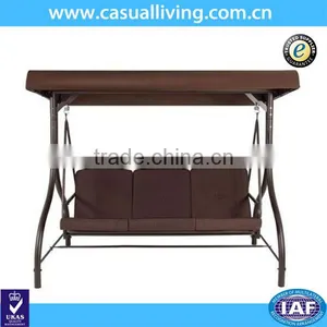 Wholesale Three Seat Patio Swing Chair thumbnail-1