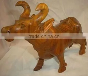 Handcrafted Wooden Cow thumbnail-1