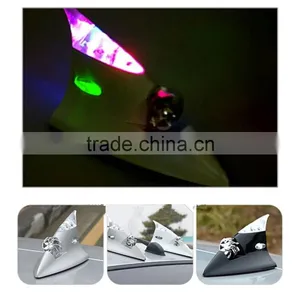 2016 New Car Auto Wind Power LED Light Shark Fin Roof Antenna Flash Warning Light Driving Running Light thumbnail-1