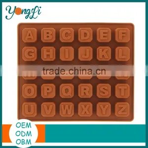 FDA Silicone Rubber Alphabet Letters Shape Cake Mould Decorations thumbnail-1