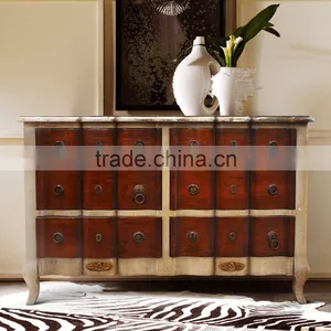 Chest Of 6 Drawers With 2 Tone Color France Style thumbnail-1