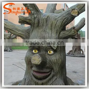 Fiber Glass Decorative Tree Faces Made of Decorative Tree Stump Artificial Tree Without Leaves thumbnail-6