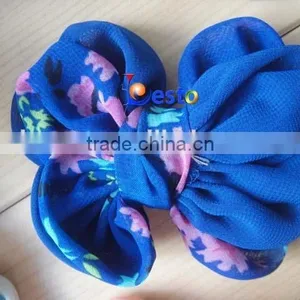 China Factory Direct Color Pattern Hair Accossry Chiffon Bow thumbnail-4
