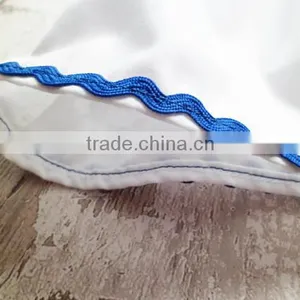 Wholesale Price Blue Grid With Bottom Ric Rac Short Frock Casual Dress thumbnail-4