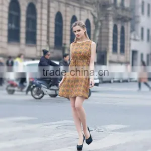 Women's Lovely Dress for Summer Fashion Printed Dress Slim Fit Sleeveless Dress Casual Skirt thumbnail-1