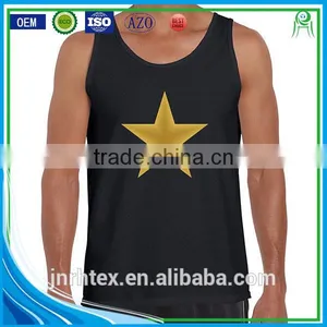 Custom Printing Cotton Spandex Sleeveless Sports A-shirt thumbnail-1