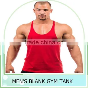 Men Cotton Stringer Bodybuilding Equipment Fitness Plain Gym Tank Top Shirt Wholesale Solid Singlet Y Back Sport Clothes Vest thumbnail-2