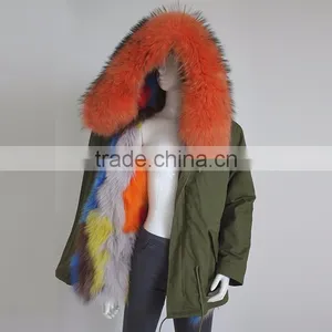 Myfur Customized Factory Winter Parka Jacket With Fur Lining and Hooded thumbnail-4