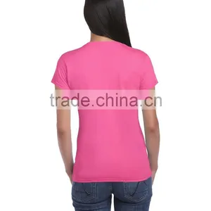 Wholesale Good Quality Pure Cotton Bulk Women Round Neck Plain t Shirt thumbnail-2