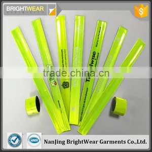 Custom Night High Visibility Reflective Cuff Strap Snap Pop Band Bracelets thumbnail-1