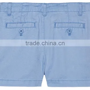 High Quality Solid Colored Belt Loop Boys Denim Shorts Made of Twill thumbnail-2