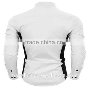 2016 New Wholesale Two Toned Slim Fit Custom Mens Casual Dress Shirts thumbnail-3