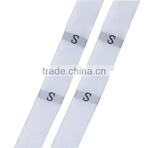 Polyester Clothing Labels Tags Craft White Size S Sew Applique Iron-On Patch thumbnail-1