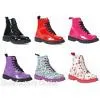 GIRLS KIDS COMBAT STYLE FUNKY PUNK GIRLS FASHION ANKLE BIKER BOOTS SHOES SIZE thumbnail-1