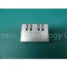1000Base-Tx 10 Pin 2 Port RJ45 Female Jack 10P8C Side Entry , KRJ-201QGYNL Tab-Down thumbnail-1