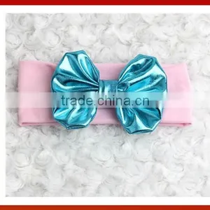 New Design 2015 Hair Crown Children Fabric Bow Design Baby Headband/Korean Design Baby Headband With Bows thumbnail-5