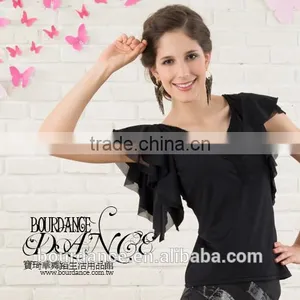 Tiered Asymmetical Flounced Sleeves Ballroom Wear/ballroom Wear thumbnail-1