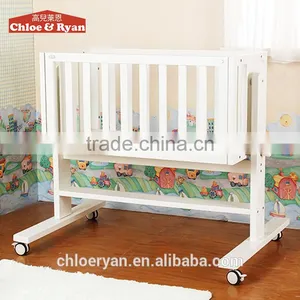 American Styled New Born Baby Bed, Solid Wooden Adult Crib, Simple Design 4 In 1 Baby Crib Bedding Set thumbnail-1