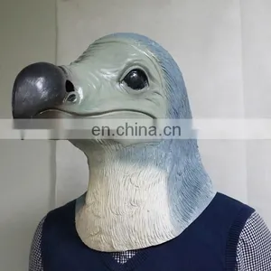 Bird Mascot Costume Latex Dodo Head Mask for Adult Halloween Party thumbnail-3