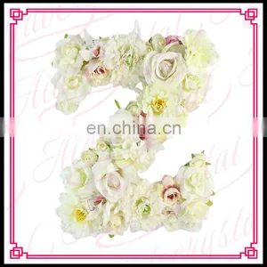 Aidocrystal Luxury Wedding Decoration Blue Green Customized Letters Flower Wall Backdrop thumbnail-3