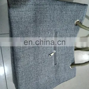 High Quality Grey Color Linen Personalized Office Ladies Bag Woman Shoulder Bag thumbnail-2