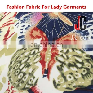100 POLYESTER SILK SATEN STARMP PRINTING CHIFFON Women Fabric thumbnail-1
