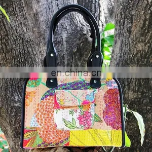 Indian Kantha Luxury Designer 100% Cotton Women Bags thumbnail-4