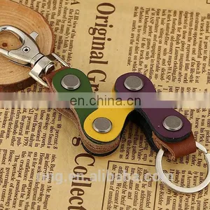 Factory Direct Sell Custom Leather Link Keychain Fashion Key Ring thumbnail-2