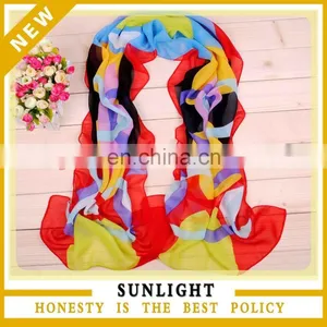 Wholesale Cheap Fancy Chiffon Printed Shawl Scarf thumbnail-1