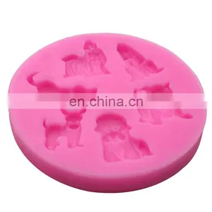 New Baking DIY Silicone Mould With Dog Shape for Handmade Soap Chocolate Fondant and Cake thumbnail-2