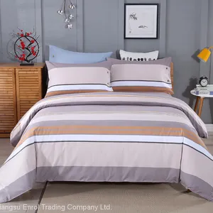 100% Cotton White Bed Sheet for Hotel and Dormitory Stripe and Simple thumbnail-2