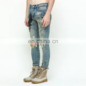 DiZNEW Wholesale High Quality Men Painted Jeans Paint for Men thumbnail-4