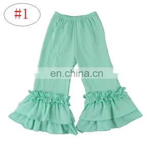 Kids Girls Bell Bottom Flare Pants Wide Leg Pants Printed Floral Flare Palazzo Pant Trousers 20colors 5 Size Free Shipping thumbnail-6