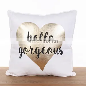 Custom Promotion High Quality Gold Stamping Love Pattern Printed Decorative Sofa Cushion Covers for Home Decor thumbnail-2