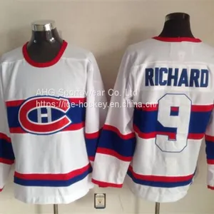 Montreal Canadiens #9 Richard Throwback White Jersey thumbnail-1