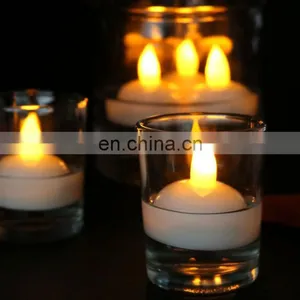 12 Pieces per Pack Waterproof Battery Operated Glitter Candle Light Color Changing Floating Led Candle With Swirling Glitter thumbnail-1