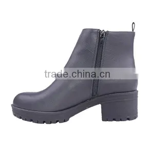 2016 New Arrival Fast Supplier Classic Available Make Your Own Mid Heel Zipper Boots thumbnail-4