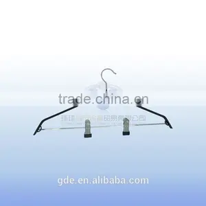 PVC Black Coating Metal Clip Clothes Hanger on Sale thumbnail-1